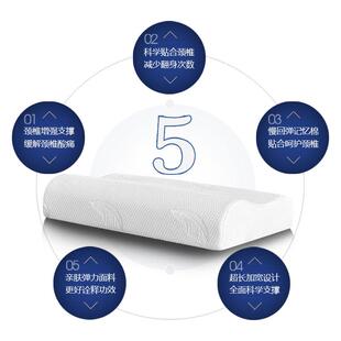 直销新款源头卧室宿舍家用记忆棉护颈枕头慢回弹零压棉太空海绵枕