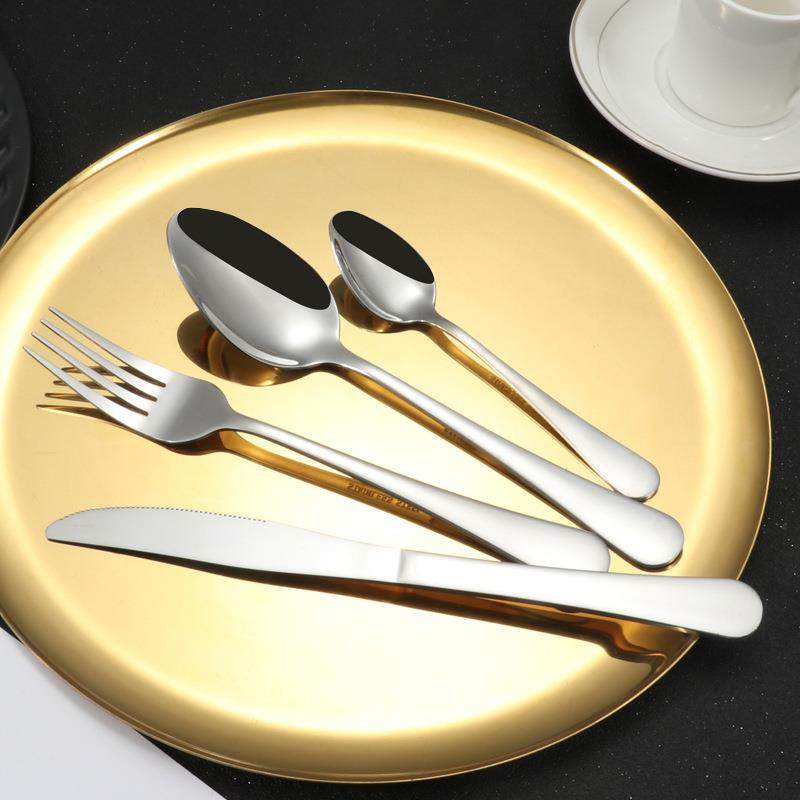 新款直销1010不锈钢餐具套装光身加厚家用勺子酒店餐厅牛排刀叉勺,餐饮具,西餐餐具套装,淘宝优惠券,粉丝福利购,淘宝优惠卷