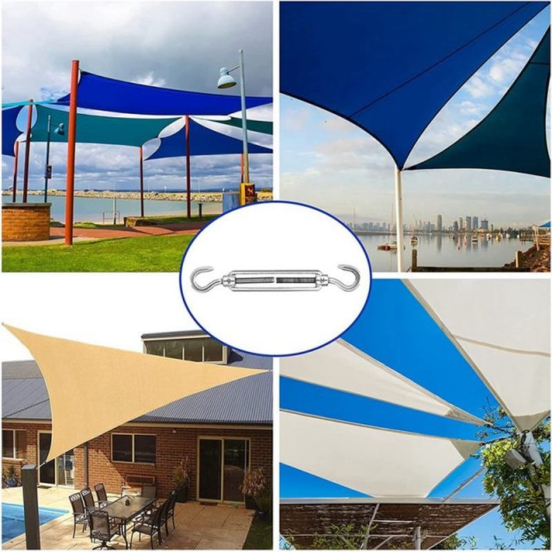 48Pcs Shade Sail Hardware Kit, Sun Shade Hardware Kit with W