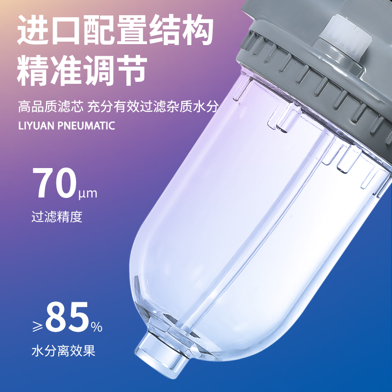 空气过滤器高压油水分离器QSLH空压机QSL油雾器QIU-8/10/15/25/40