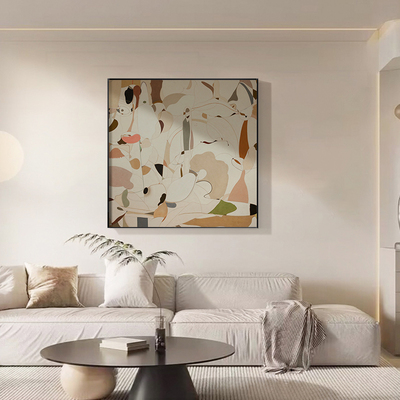 北欧风客厅装饰画抽象艺术奶油风餐厅壁画现代简约卧室床头挂画