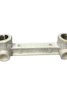 直销新款白色PPR双联座内螺纹弯头 20×1/2-32×3/4热水器弯头