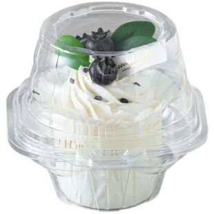 纸杯蛋糕包装盒 单/两粒装蛋挞盘挞透明加厚吸塑盒2个马芬杯盒子