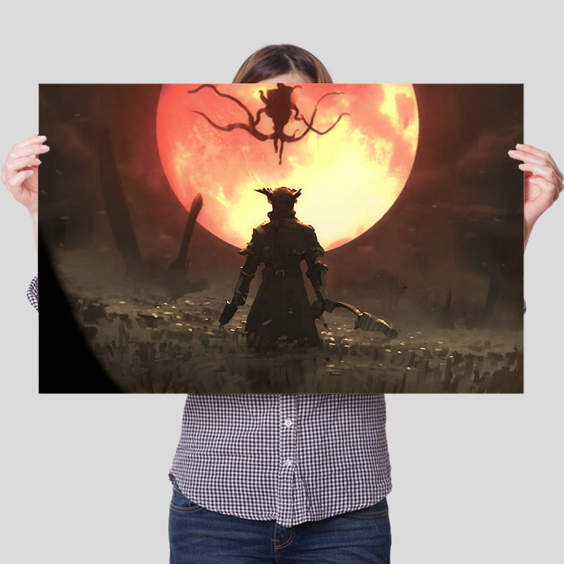 血源诅咒 游戏海报之魂墙贴装饰电竞玩网吧咖壁画宿舍卧寝室挂纸