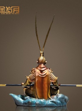 纯铜金岁月摆件齐天大圣孙悟空斗战胜佛美猴王车载家居装饰礼物