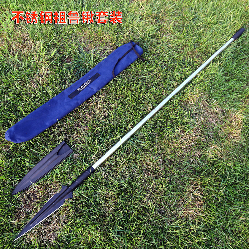 猪矛头扎枪头长矛矛锹矛头刀不锈钢可拆卸红缨枪锋利马槊祖鲁锹