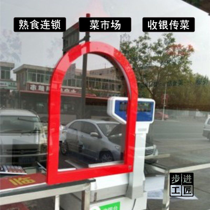 熟食店窗口推拉门售卖交易窗口饭店传菜口亚克力卤菜玻璃门洞窗口