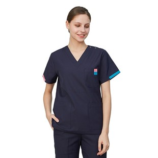 南欧鱼手术衣服洗手衣手术衣女短袖 护士服手术室隔离衣工作服夏季