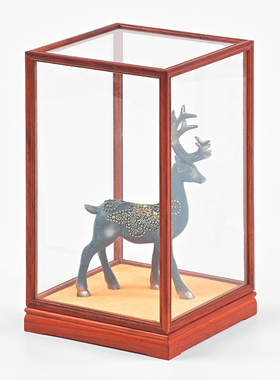 花梨木玻璃罩 红花梨宝笼 实木佛像防尘罩 手办展示柜 木雕透明罩