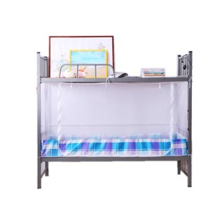 大学生宿舍侧开门有底蚊帐上铺下铺寝室上下床0.9m单人床拉链加密