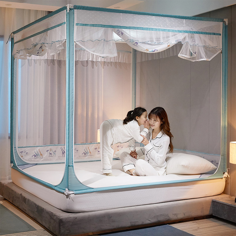 2023新款牀笠款拉链防尘顶款蚊帐1.5米*2.0米牀1.8米*2.0米牀