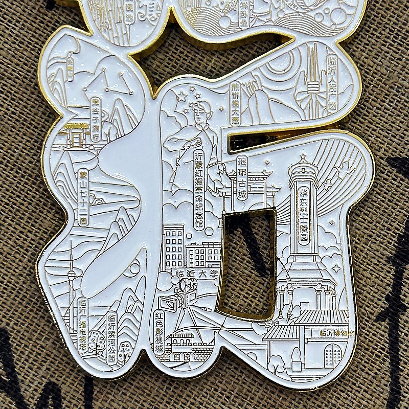 临沂元素城市金属冰箱贴文创意浮雕磁吸贴旅游纪念品礼物磁贴礼品