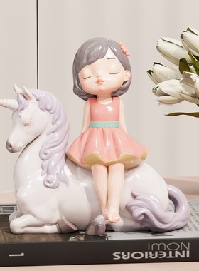 蓝色蜗牛勇敢的心少女雕塑艺术品装饰摆件创意礼物桌面展柜摆设