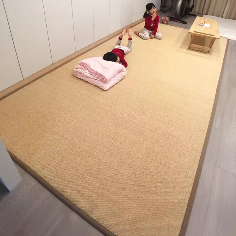 日式竹编地垫客厅茶室竹毯飘窗垫阳台榻榻米卧室地铺睡垫凉席地毯