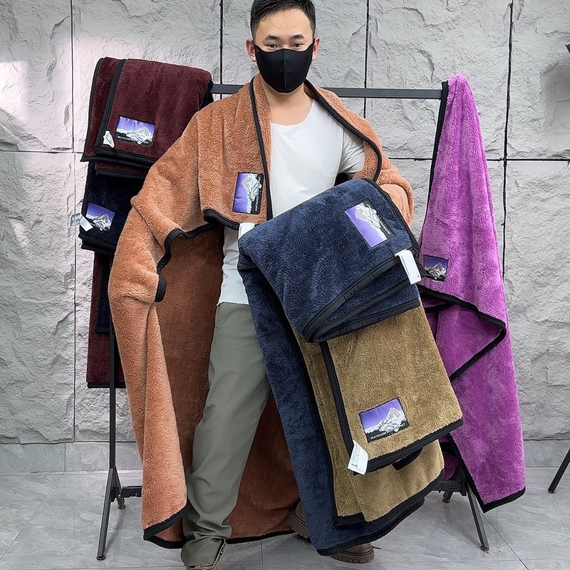 【出口北美-双面法兰绒】户外旅行毯子车载露营航空大尺寸毛毯潮
