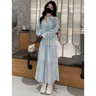 时髦防晒衬衫吊带裙子两件套裙女2024夏季新款洋气显瘦时尚连衣裙