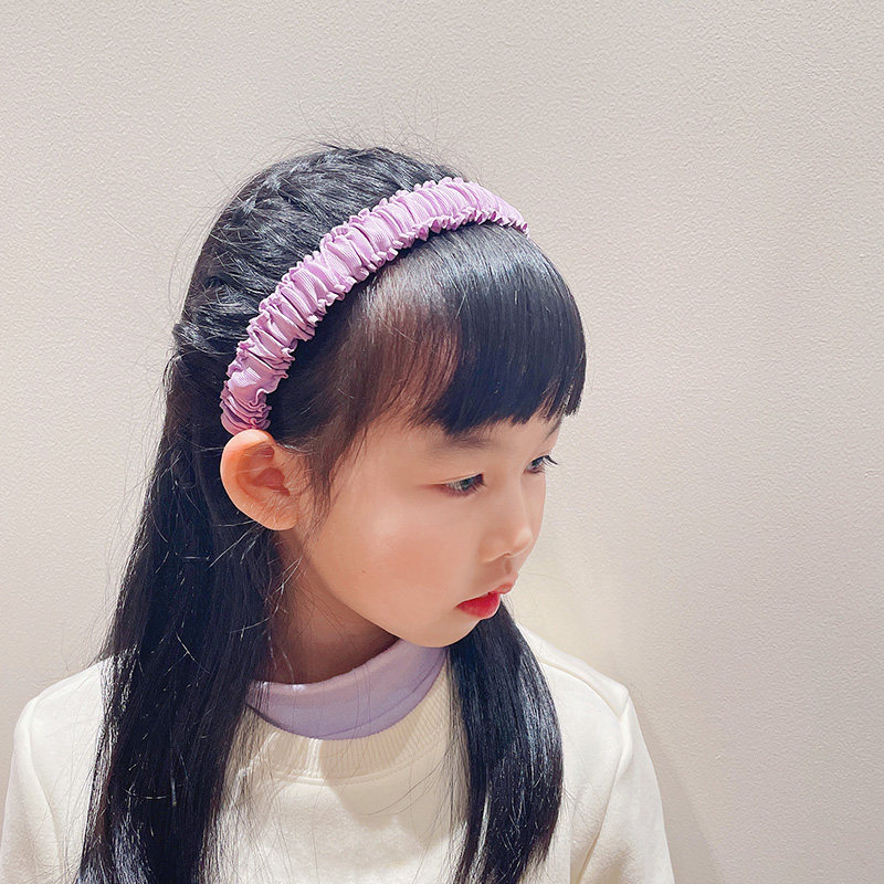 褶皱发箍儿童压发夹韩国简约头饰发箍百搭发夹宽边带齿防滑发饰