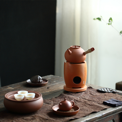 炭火煮茶炉红泥小火炉潮州功夫茶具风炉副榜炉碳炉子煮茶木炭炉
