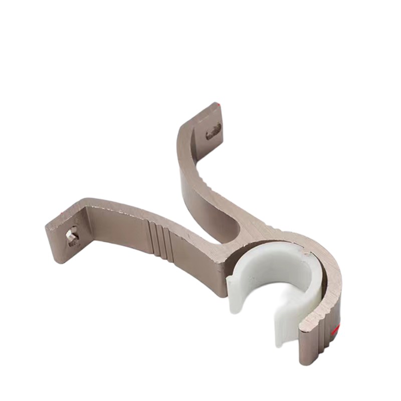 孔距75cm特厚窗帘单杆支架固定座单托架顶装支撑中间挂钩通用配件