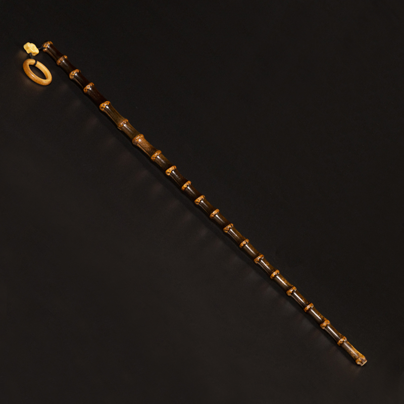 紫竹鞭手把件戒尺紫竹藤条文玩实心竹子鸡血藤手把件实心竹文玩竹