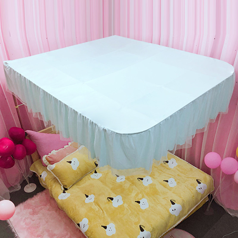 U型形伸缩杆导轨蚊帐防尘顶家用防灰盖布挡光遮光挡风顶双人1.8m,床上用品,蚊帐,淘宝优惠券,粉丝福利购,淘宝优惠卷