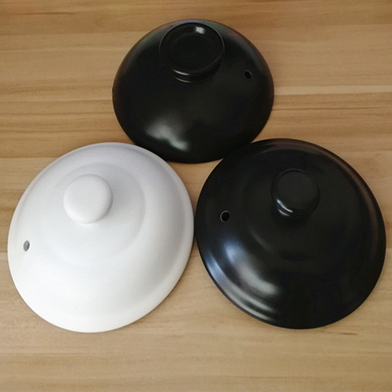 康舒黑白色家用陶瓷砂锅盖子土电炖火锅盖配件彩色煲汤沙锅炖锅盖