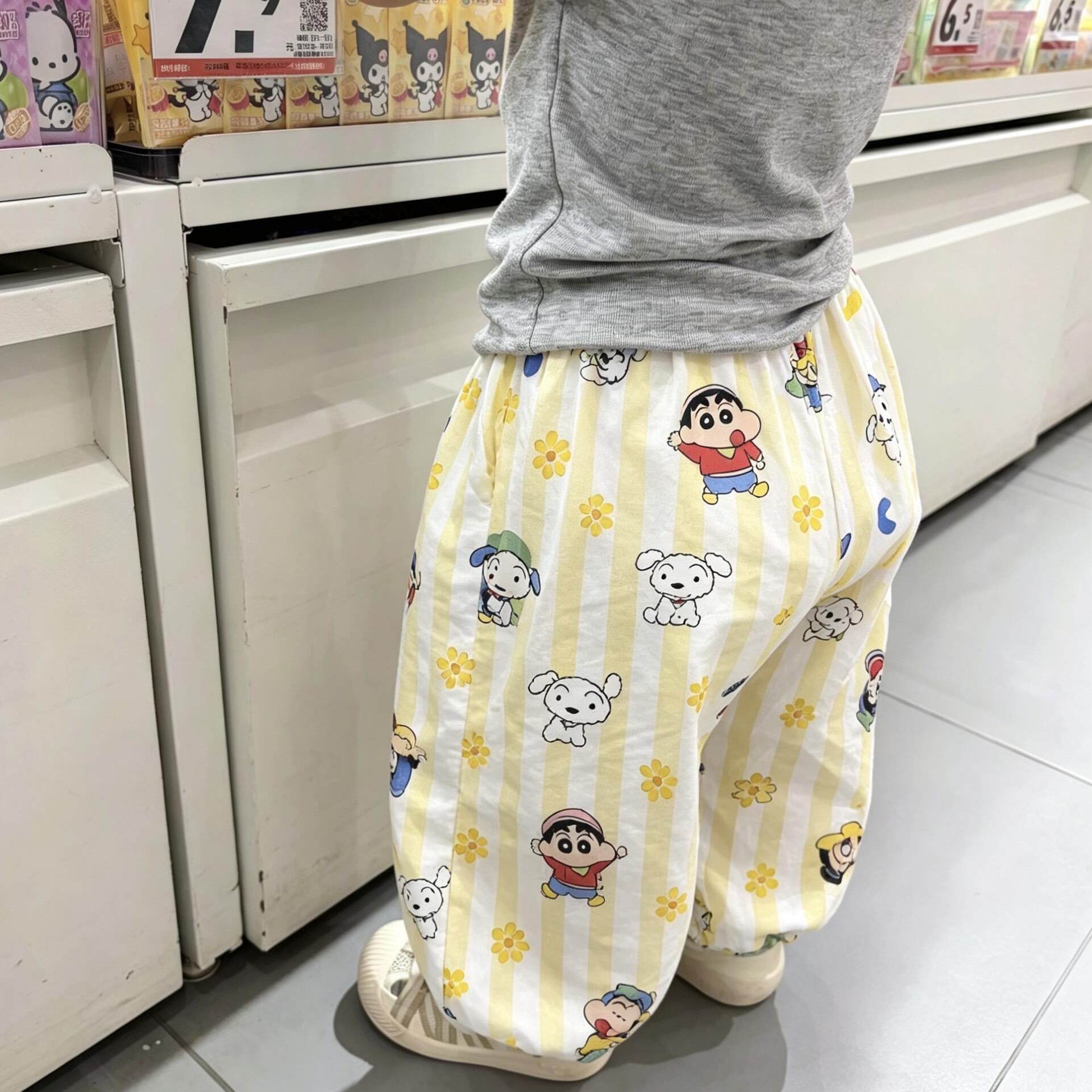 儿童防蚊裤男轻薄夏季蜡笔小新卡通长裤凉感透气外穿宝宝休闲睡裤