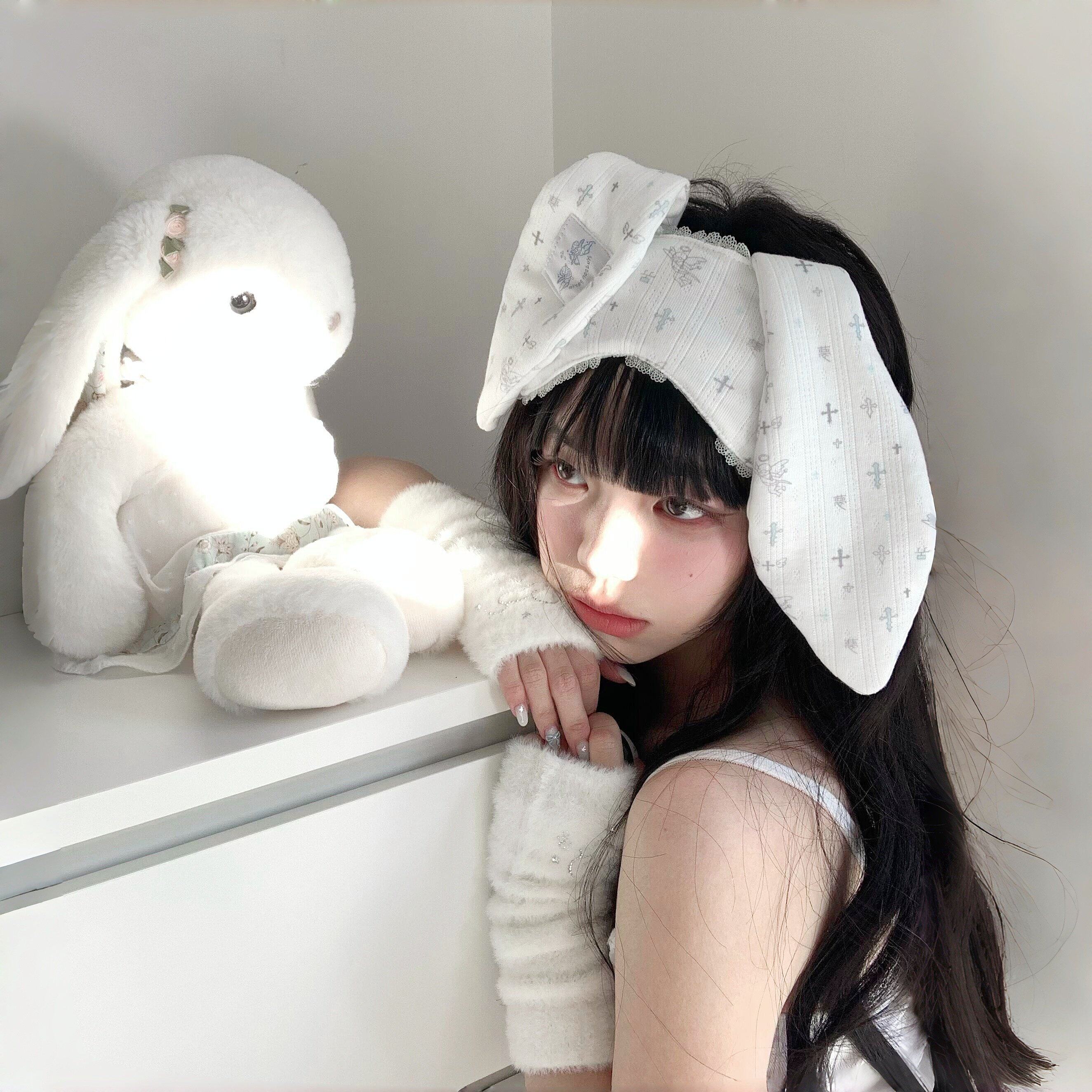 叮!甜美来袭!兔耳朵眼罩遮光睡眠午睡女生可爱透气舒适缓解疲劳