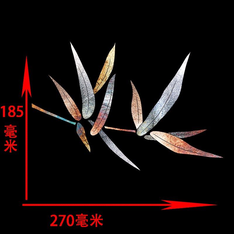 重磅推出烧箔水移画大盟螺钿玄关衣柜橱柜家用装饰柜玻璃镜子贴画