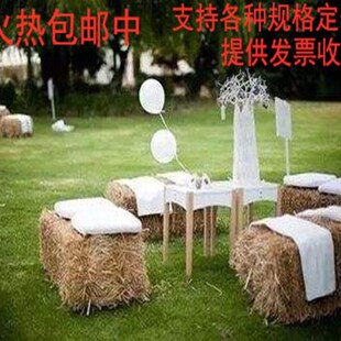 草垛草堆婚庆拍摄草垛凳子道具稻草包邮圆形草垛方形草垛子