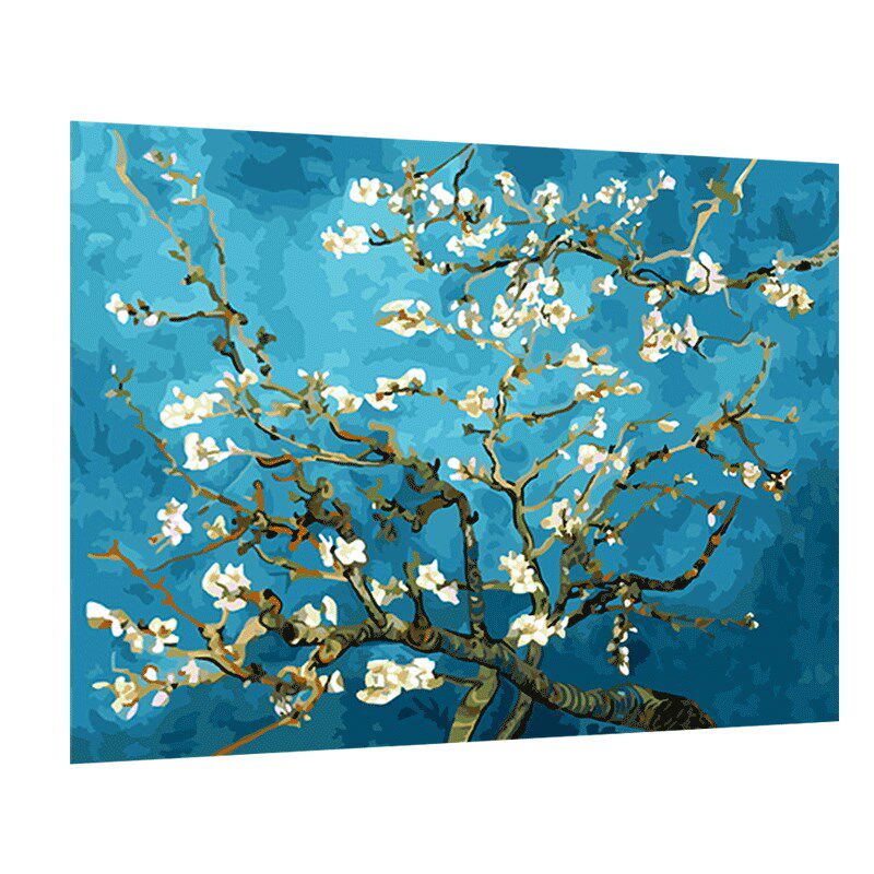自油自画 数字油画diy 成人手工填色涂色手绘填充油彩画 梵高杏花