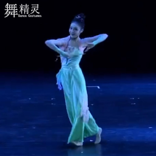 古典舞剧目服装流光舞蹈服艺考服大摆裙裤表演服独舞演出服扇舞女