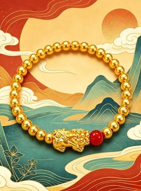 合金手链尚金色百搭手串吉祥如意