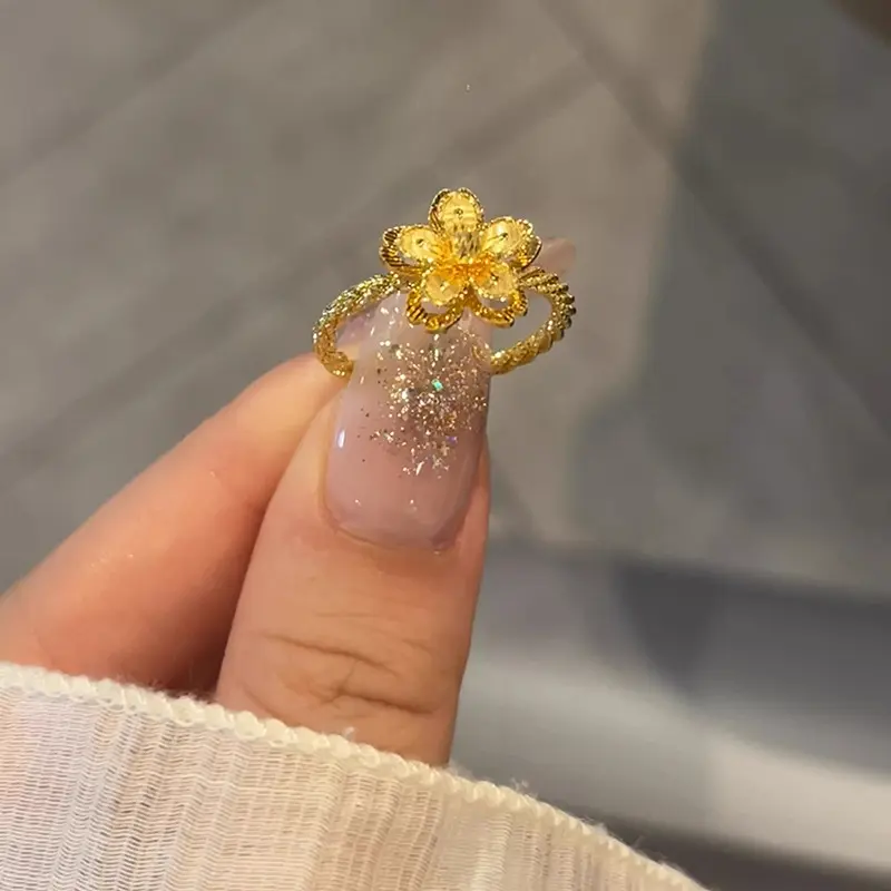 Jusongklein铜合金戒指甜美桃花