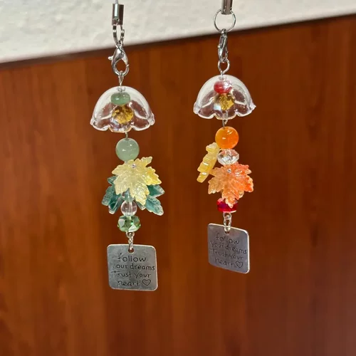 可爱枫叶风铃挂件ins风高颜值
