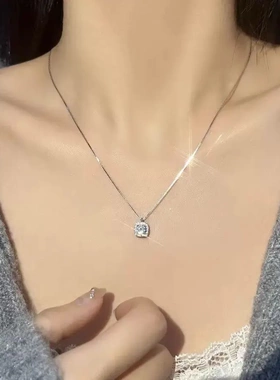合金项链方糖锁骨链浪漫闪耀项链