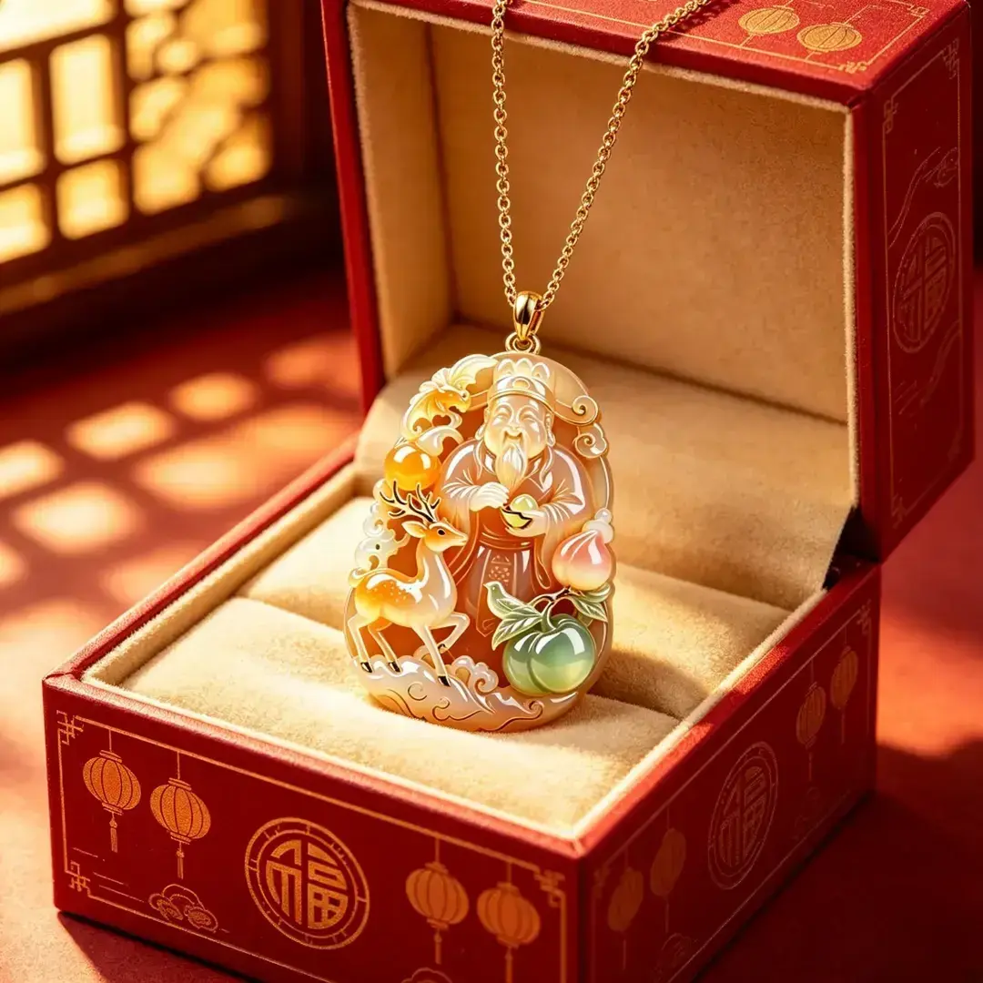 合金吊坠国风祥鹿吊坠精致高级感