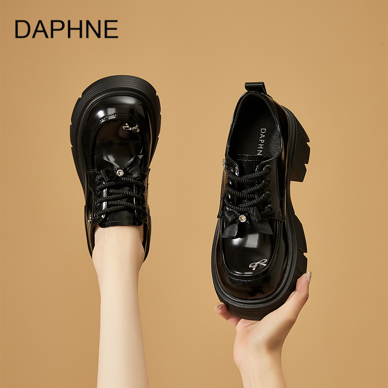 达芙妮厚底英伦乐福鞋