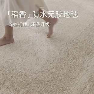 无胶地毯客厅防水防污免洗可擦2025新款奶油风防猫抓现代沙发卧室