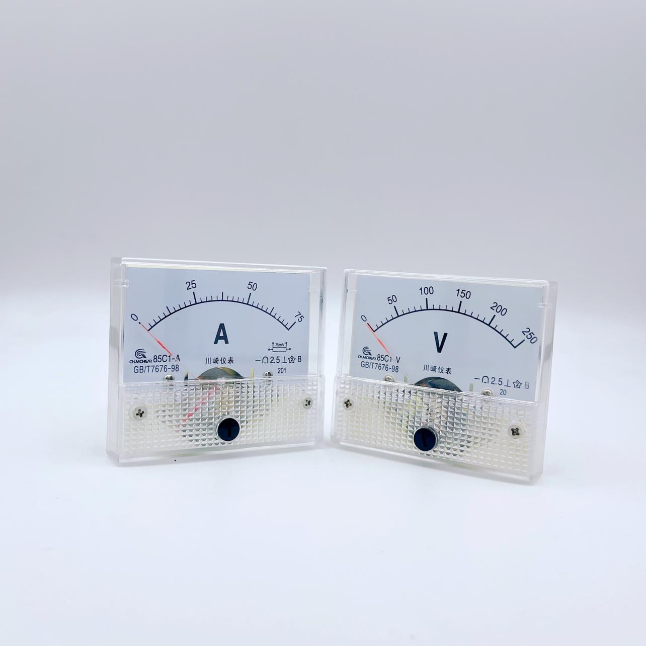 85C1指针式直流电压表电流表5A30A5A50A10mA机械板表50V450V250V