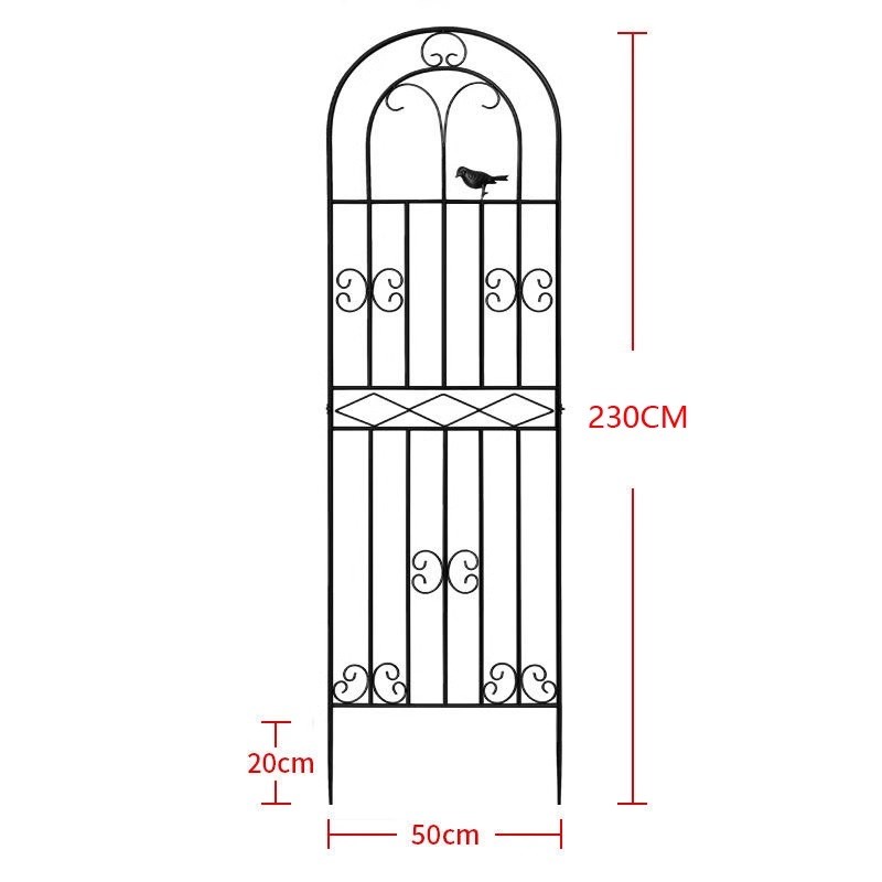 铁线莲爬藤架蔷薇月季种植户外z栅栏庭院支撑杆花架铁艺植物攀爬
