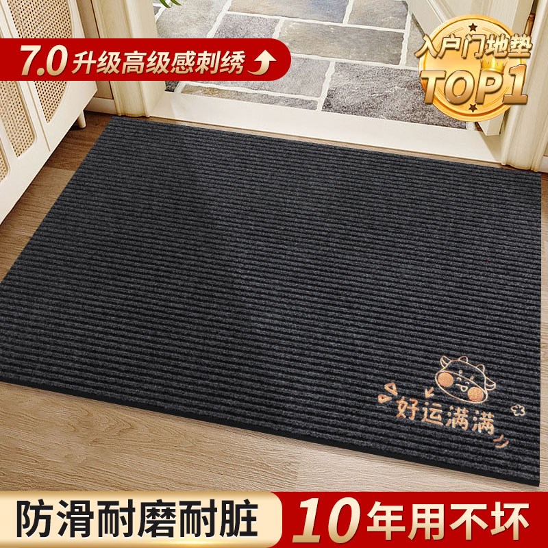 入户门地垫红色进门脚垫高级感地毯喜庆玄关O可裁剪耐脏免洗门垫