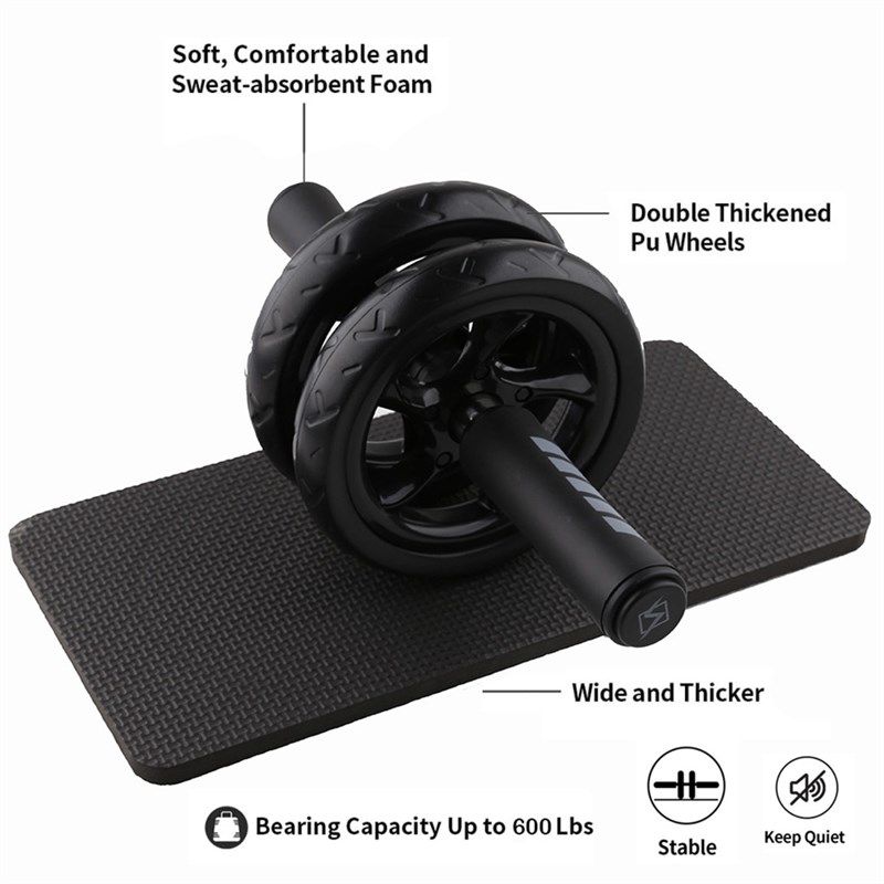 AB Roller Non-slip 15CM Tire Pattern Fitness Gym Exercise