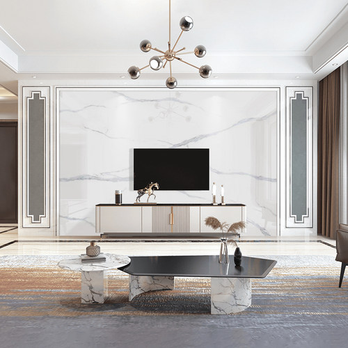 800x2600岩板电视背景墙轻奢客厅现代简约新款影视墙装饰连纹大板