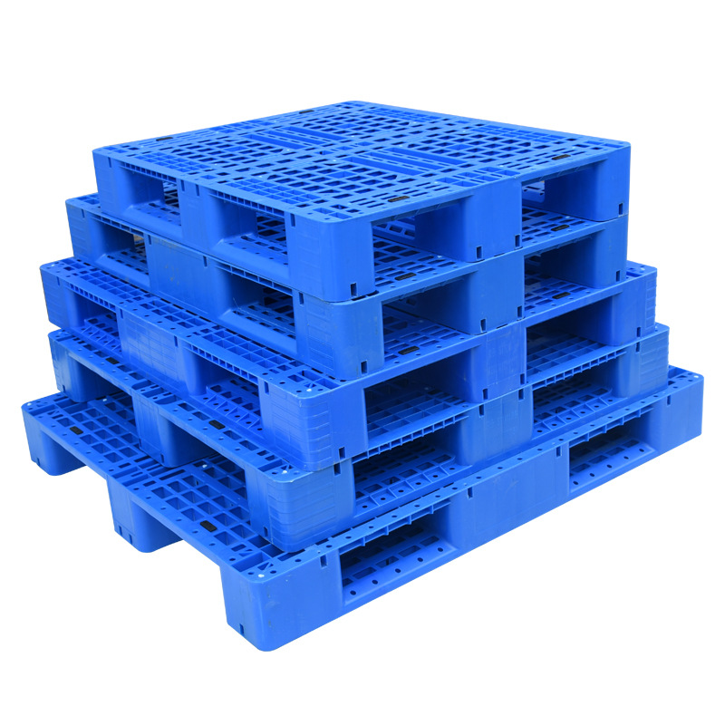 1111网格川字塑料托盘仓库垫板卡板塑胶栈板叉车托盘加钢管上货架