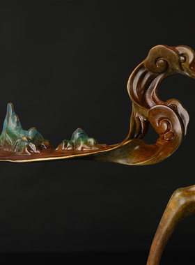 纯铜马摆件马到成功样板房艺术品客厅办公室开业礼品进门玄关摆件