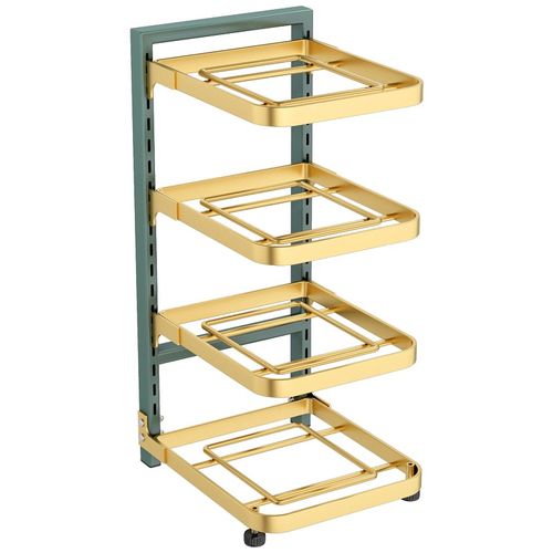 锅架专放锅具收纳厨房置物架下水槽多层家用柜子内分层不锈钢架子