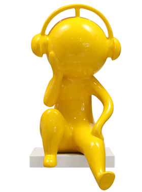 卡通抽象人物装饰摆件样板房网红酒店玄关售楼处展厅创意落地雕塑