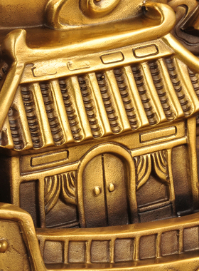 全黄铜一帆风顺帆船摆件中式龙船招财摆设家居客厅办公室装饰品