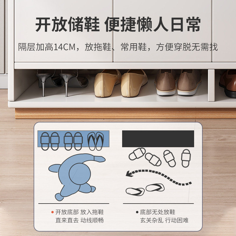 现代鞋柜家用门口楼道外大容量入户收纳经济型2023爆新款简易鞋架